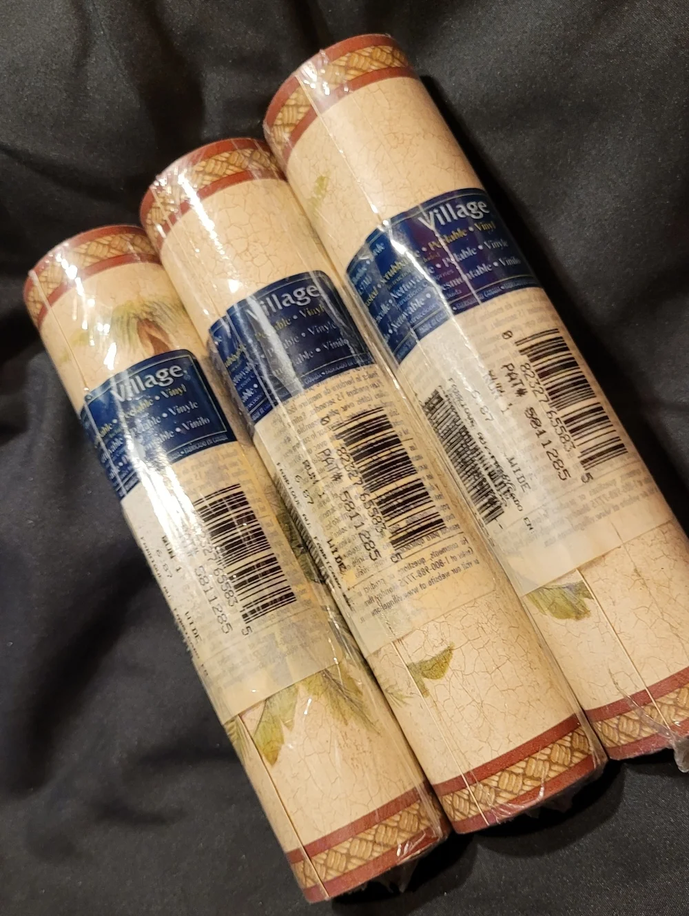 NEW Vintage Village Vinyl Wallpaper Border 5811285 Lot of 3 Rolls Palm Trees
